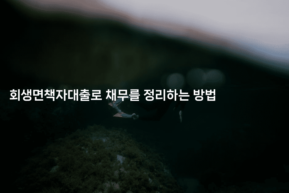 회생면책자대출로 채무를 정리하는 방법