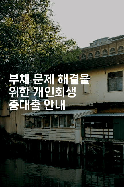 부채 문제 해결을 위한 개인회생 중대출 안내-복지빵