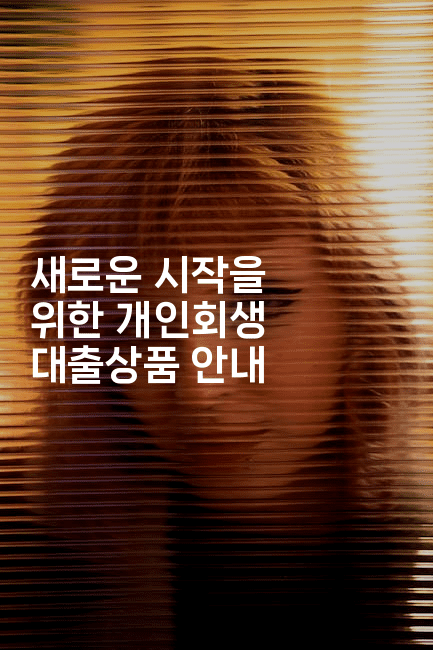 새로운 시작을 위한 개인회생 대출상품 안내-복지빵