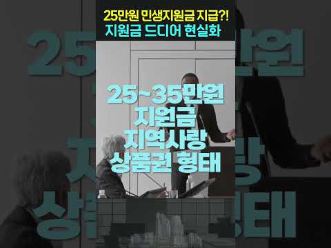 속보! 25만원 민생지원금 내달 지급?! 드디어 현실화 됩니다. 2024 지원금 / 복지 정책