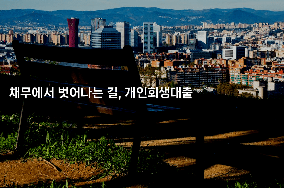 채무에서 벗어나는 길, 개인회생대출-복지빵