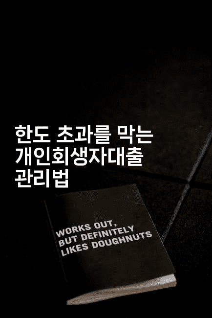한도 초과를 막는 개인회생자대출 관리법